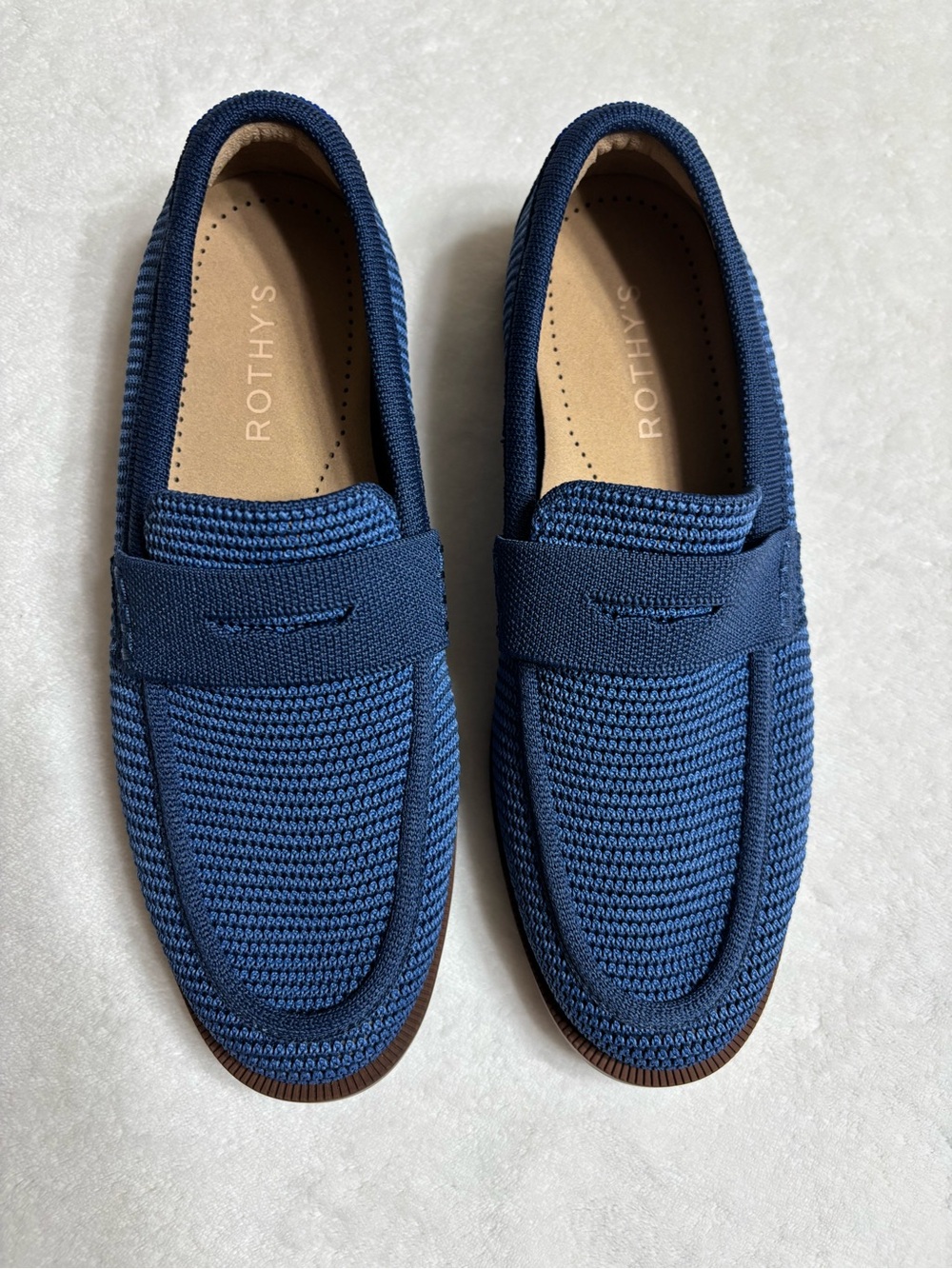 Rothy's Men's Deep Navy Knit Penny Loafers